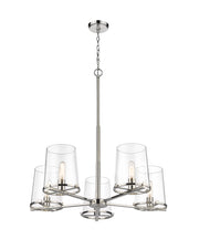 Callista 5 Light 33" Chandelier in Polished Nickel