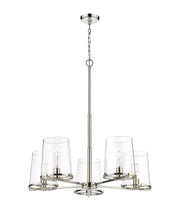Callista 5 Light 33" Chandelier in Polished Nickel