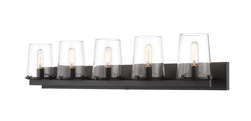 Callista 5 Light 47" Vanity in Matte Black