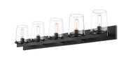 Callista 5 Light 47" Vanity in Matte Black