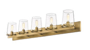 Callista 5 Light 47" Vanity in Rubbed Brass