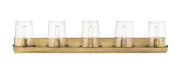 Callista 5 Light 47" Vanity in Rubbed Brass