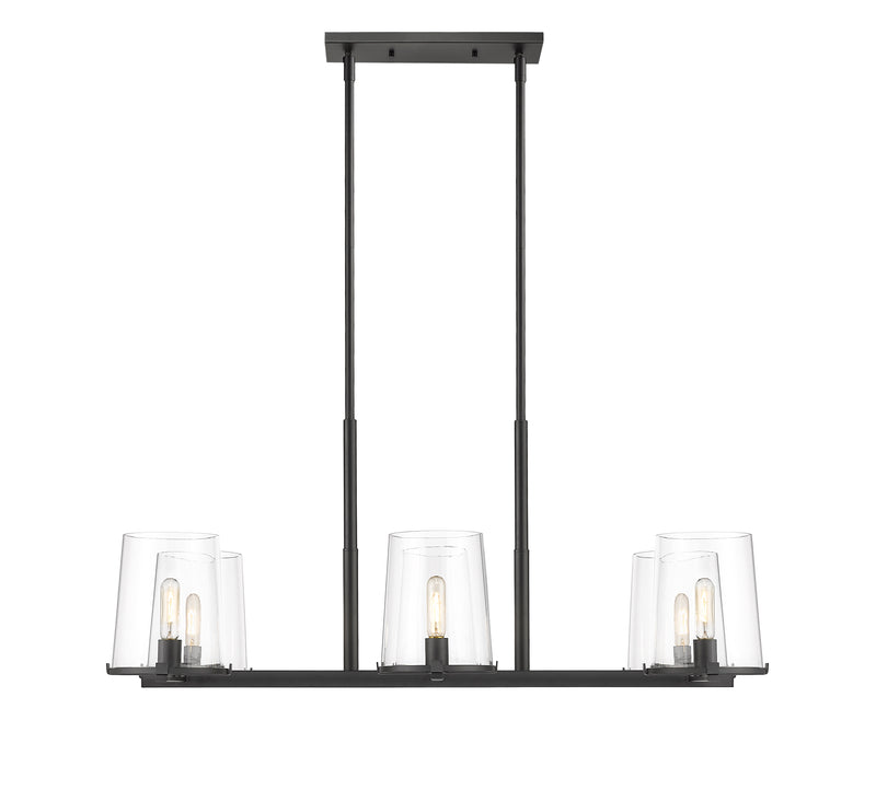 Callista 6 Light 43.5" Linear Pendant in Matte Black