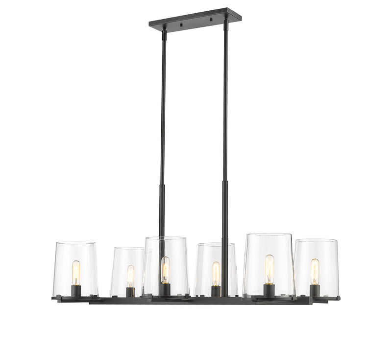 Callista 6 Light 43.5" Linear Pendant in Matte Black