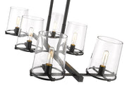 Callista 6 Light 43.5" Linear Pendant in Matte Black