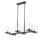 Callista 6 Light 43.5" Linear Pendant in Matte Black