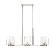 Callista 6 Light 43.5" Linear Pendant in Polished Nickel
