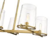 Callista 6 Light 43.5" Linear Pendant in Rubbed Brass
