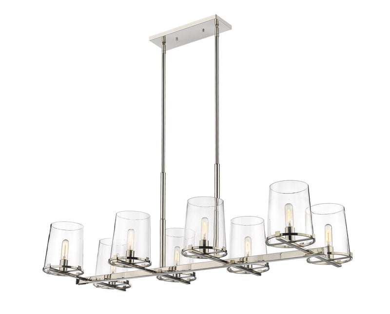 Callista 8 Light 56" Linear Pendant in Polished Nickel