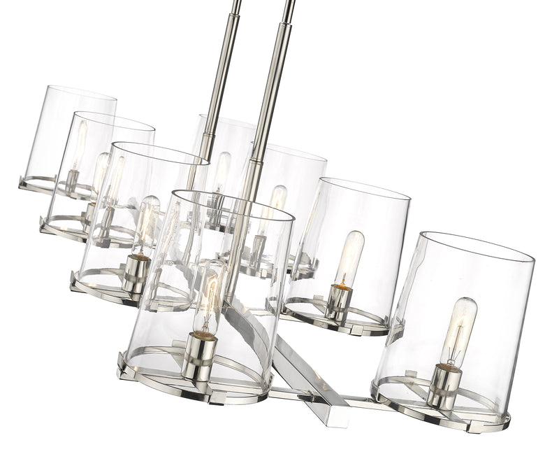 Callista 8 Light 56" Linear Pendant in Polished Nickel
