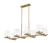 Callista 8 Light 56" Linear Pendant in Rubbed Brass