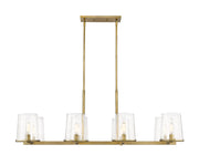 Callista 8 Light 56" Linear Pendant in Rubbed Brass