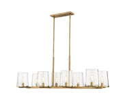 Callista 8 Light 56" Linear Pendant in Rubbed Brass