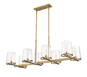 Callista 8 Light 56" Linear Pendant in Rubbed Brass