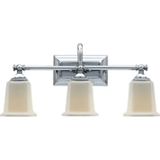 Nicholas 3-Light Opal Glass Bath Vanity Light in Polished Chrome