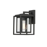 Cabana 1 Light Small Outdoor Wall Sconce in Black