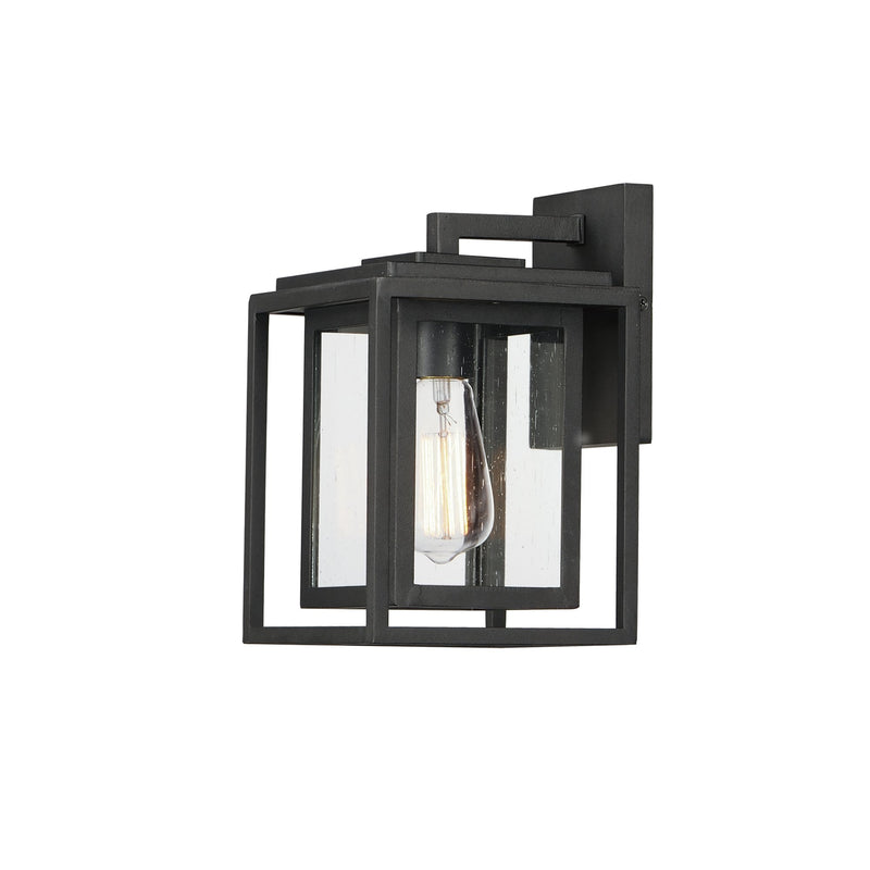 Cabana 1 Light Small Outdoor Wall Sconce in Black