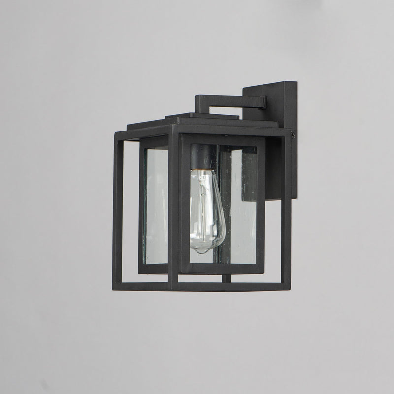 Cabana 1 Light Small Outdoor Wall Sconce in Black