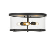 Callista 3 Light 16.5" Flush Mount in Matte Black