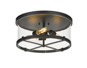 Callista 3 Light 16.5" Flush Mount in Matte Black