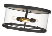 Callista 3 Light 16.5" Flush Mount in Matte Black