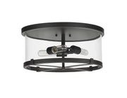 Callista 3 Light 16.5" Flush Mount in Matte Black