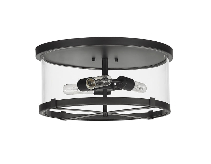 Callista 3 Light 16.5" Flush Mount in Matte Black