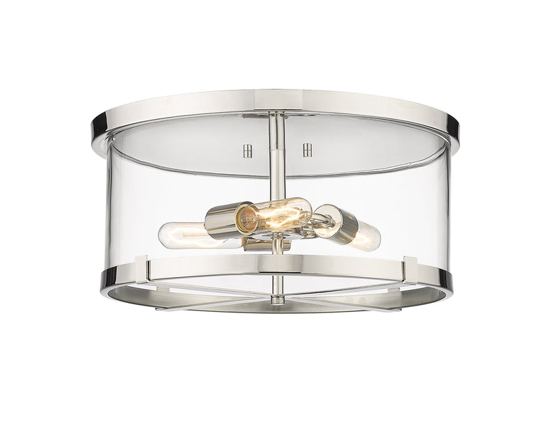 Callista 3 Light 16.5" Flush Mount in Polished Nickel