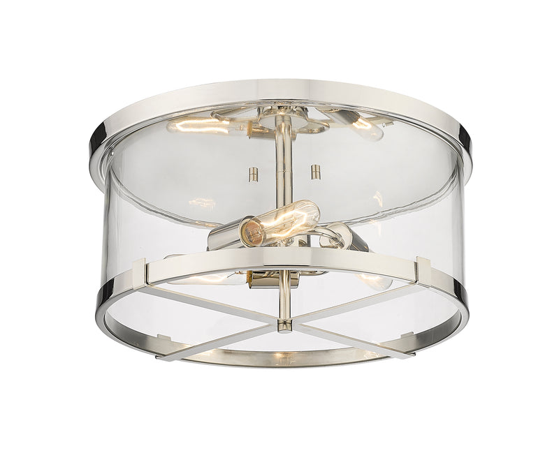 Callista 3 Light 16.5" Flush Mount in Polished Nickel