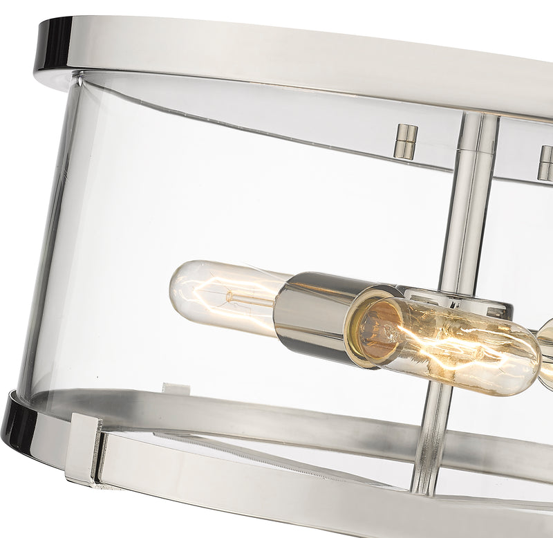 Callista 3 Light 16.5" Flush Mount in Polished Nickel