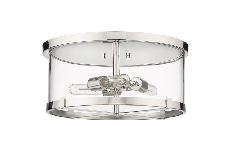Callista 3 Light 16.5" Flush Mount in Polished Nickel