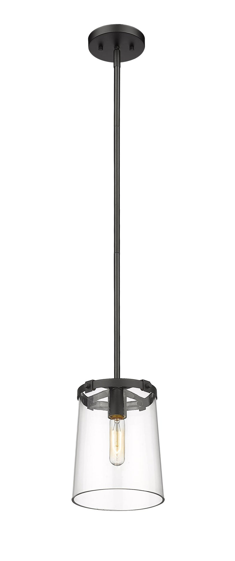 Callista 1 Light 7.5" Pendant in Matte Black