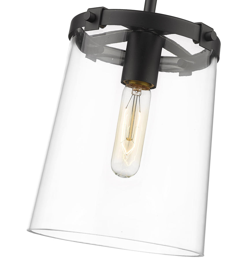 Callista 1 Light 7.5" Pendant in Matte Black