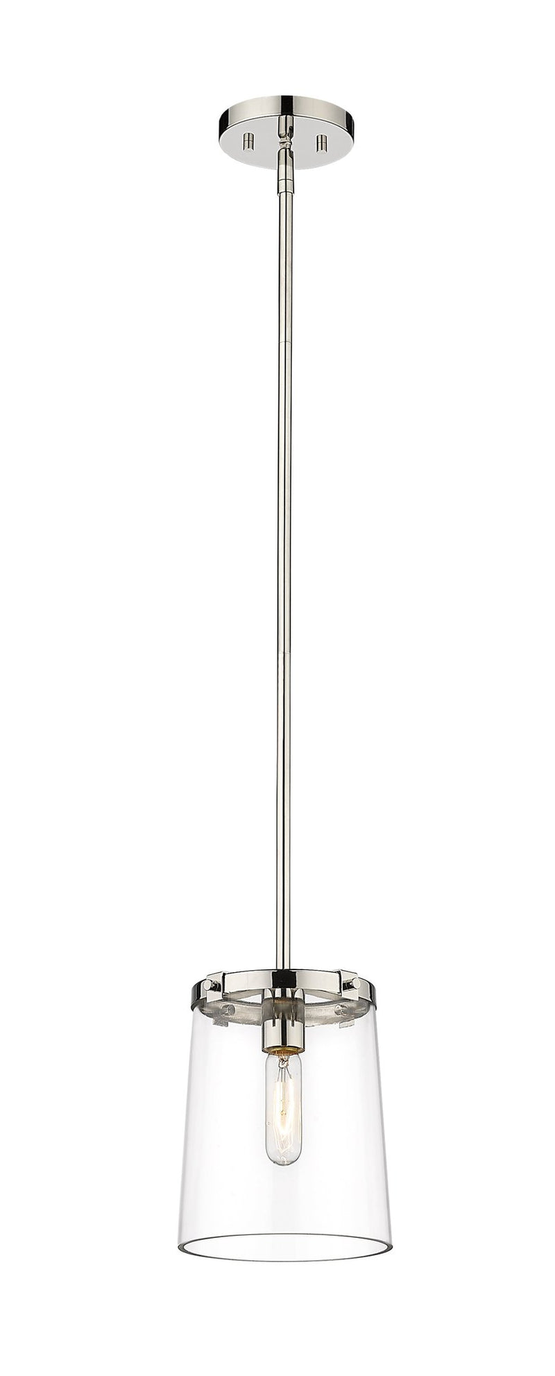Callista 1 Light 7.5" Pendant in Polished Nickel