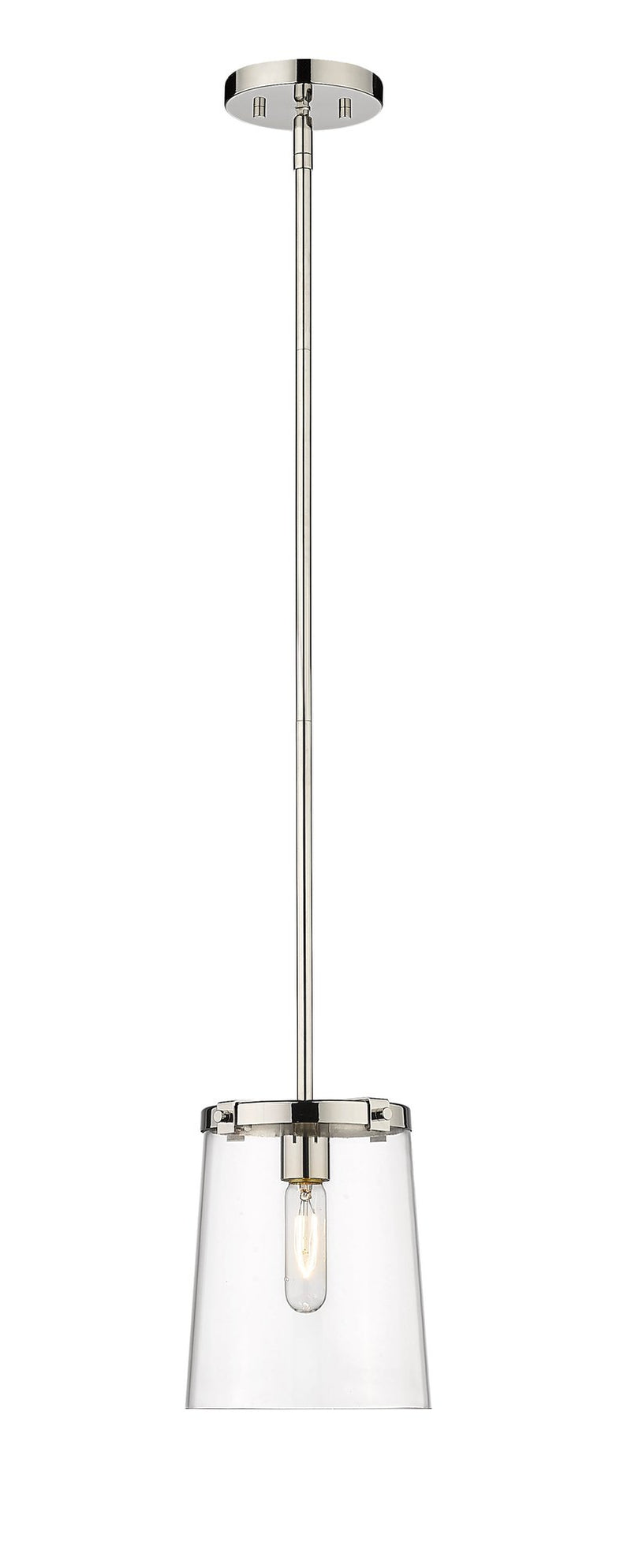 Callista 1 Light 7.5" Pendant in Polished Nickel
