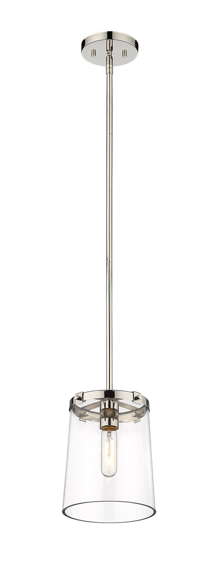 Callista 1 Light 7.5" Pendant in Polished Nickel