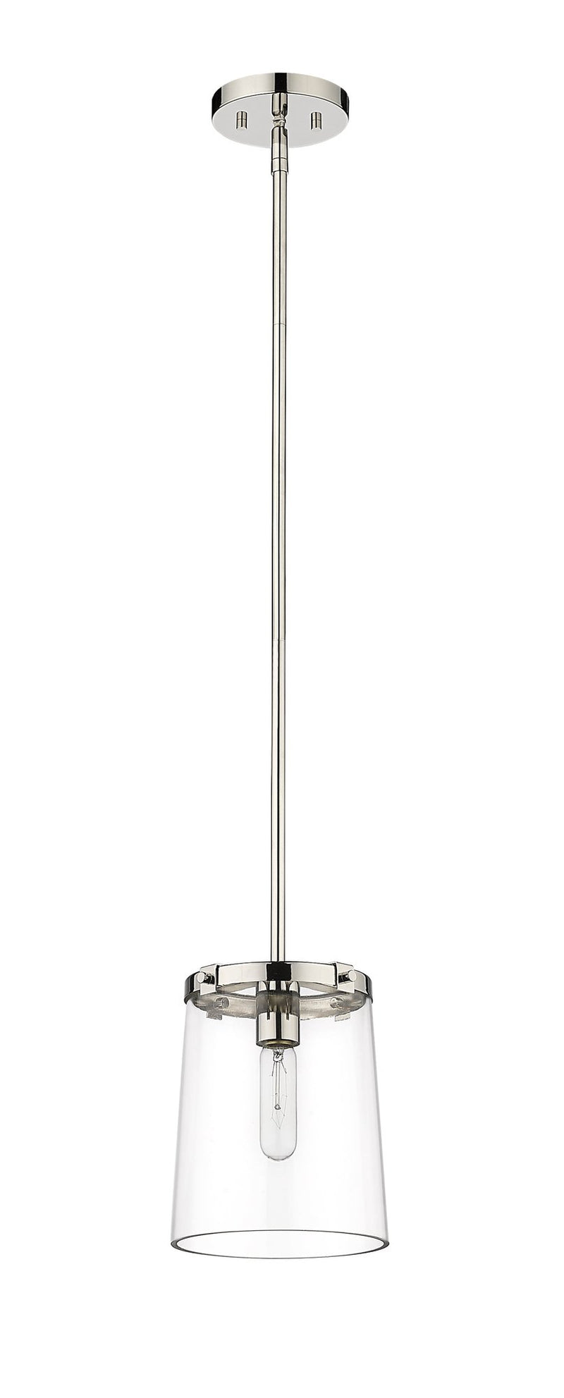 Callista 1 Light 7.5" Pendant in Polished Nickel