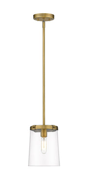 Callista 1 Light 7.5" Pendant in Rubbed Brass