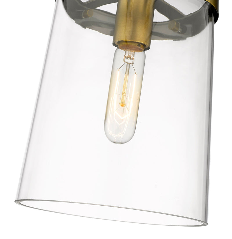Callista 1 Light 7.5" Pendant in Rubbed Brass