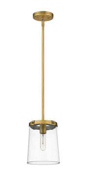 Callista 1 Light 7.5" Pendant in Rubbed Brass