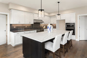 Callista 1 Light 10" Pendant in Matte Black in a room setting