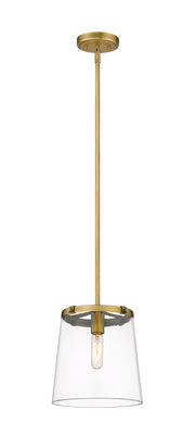 Callista 1 Light 10" Pendant in Rubbed Brass