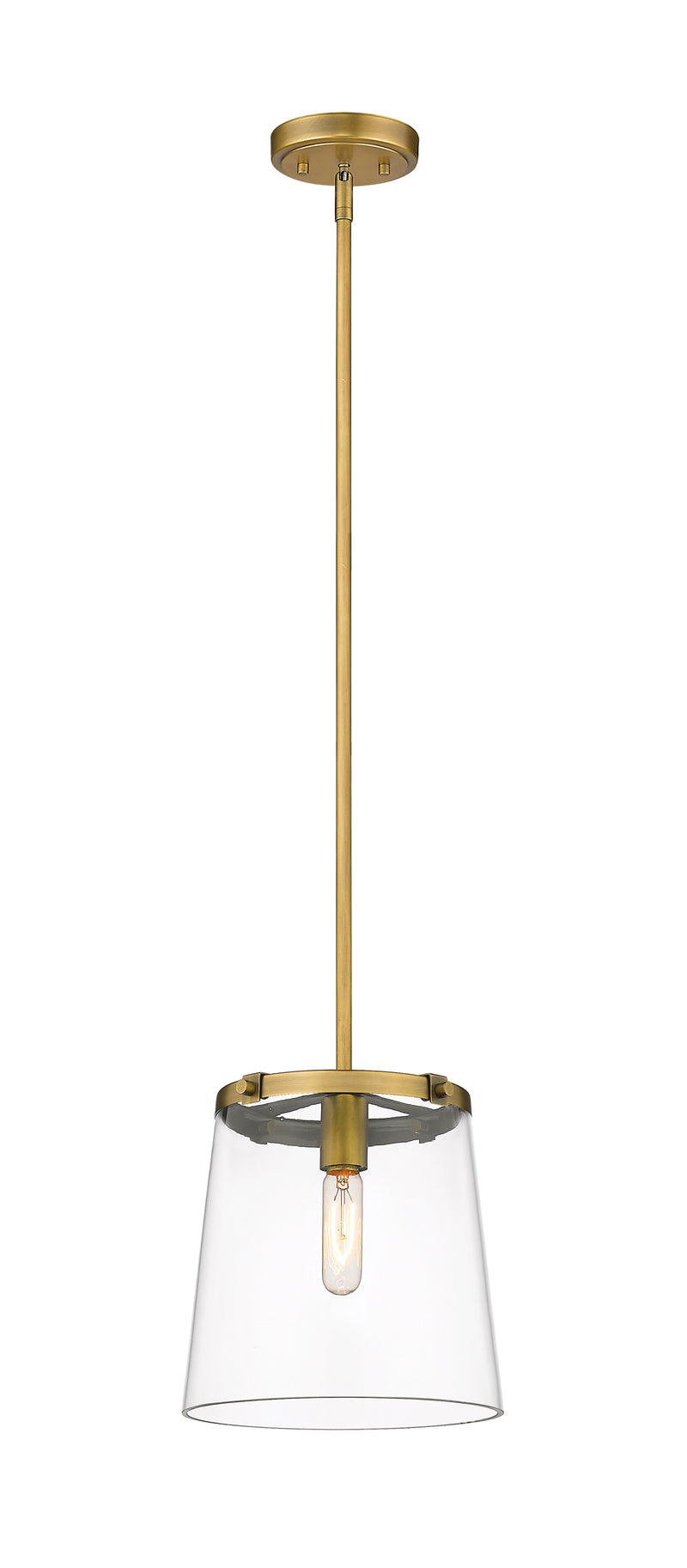Callista 1 Light 10" Pendant in Rubbed Brass