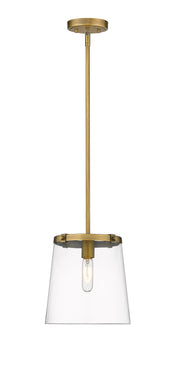 Callista 1 Light 10" Pendant in Rubbed Brass