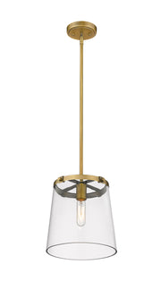 Callista 1 Light 10" Pendant in Rubbed Brass