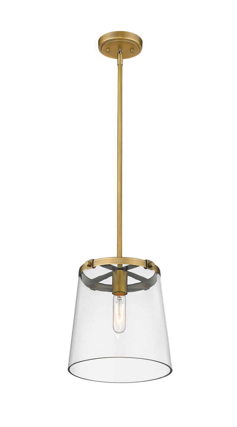Callista 1 Light 10" Pendant in Rubbed Brass