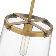 Callista 1 Light 10" Pendant in Rubbed Brass