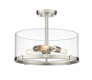 Callista 3 Light 16.5" Semi Flush Mount in Polished Nickel