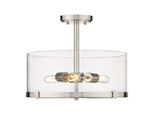 Callista 3 Light 16.5" Semi Flush Mount in Polished Nickel