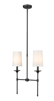 Emily 2 Light 19" Linear Pendant in Matte Black